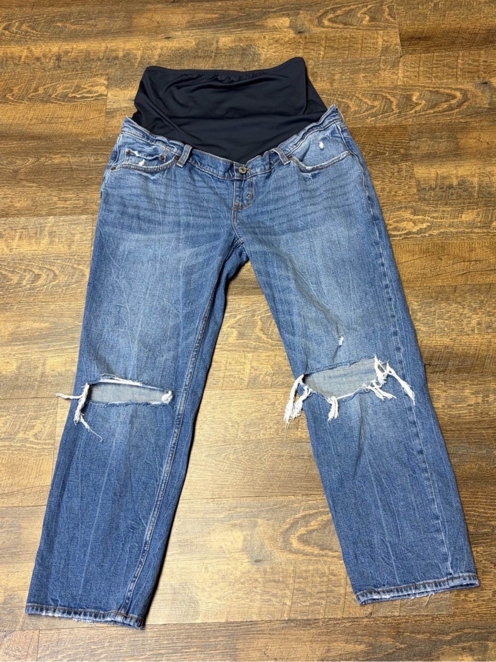 Abercrombie & Fitch Ankle Straight Maternity Jean Womens 30/10 Distressed
